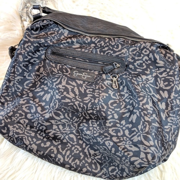 Jessica Simpson Purse Women’s Black Fur/Faux Leather Satchel Luxury Office Mod - Picture 6 of 7